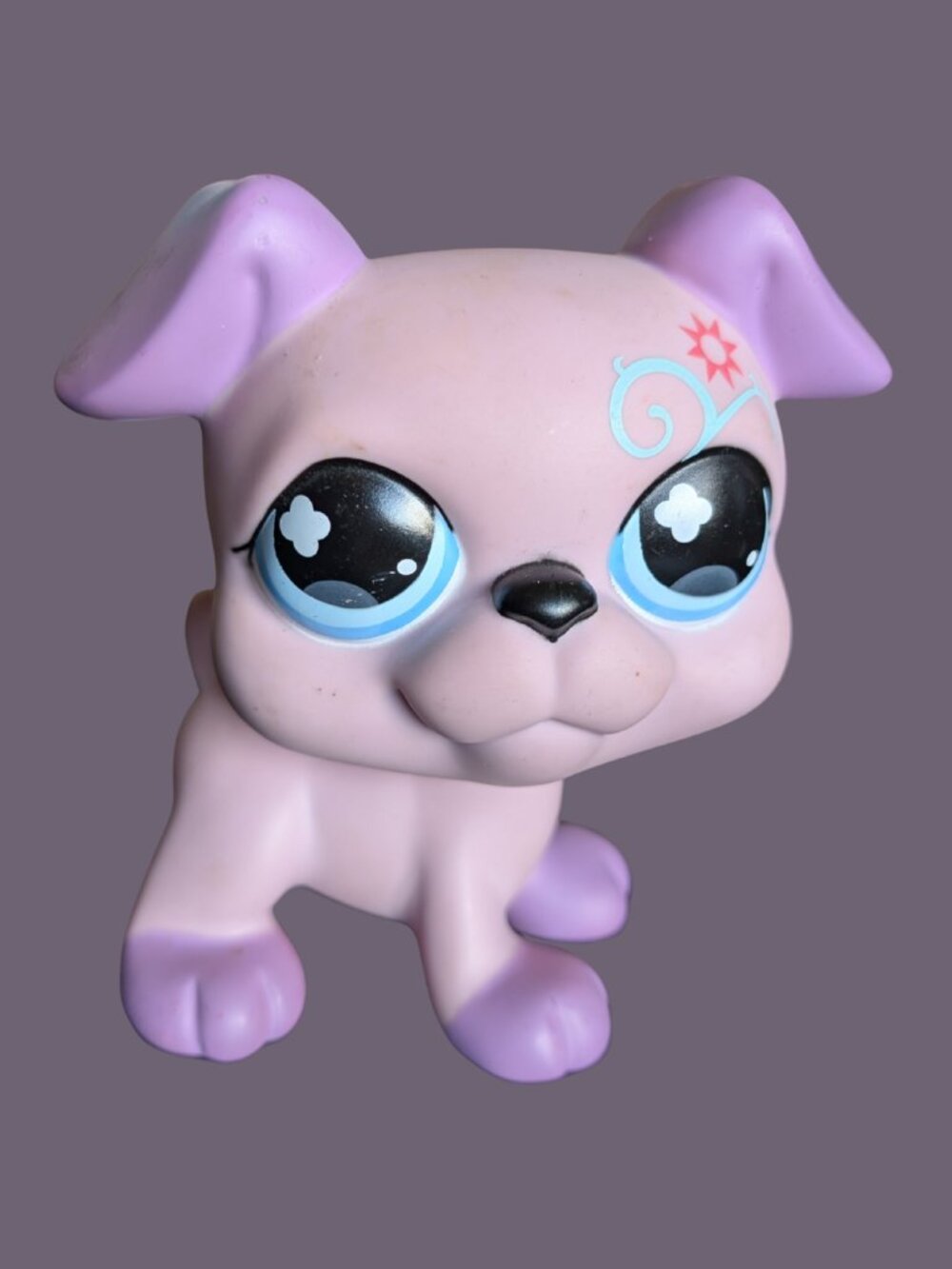 Authentic Littlest Pet Shop (LPS) Jumbo Deco Pets Boxer Dog (2008)